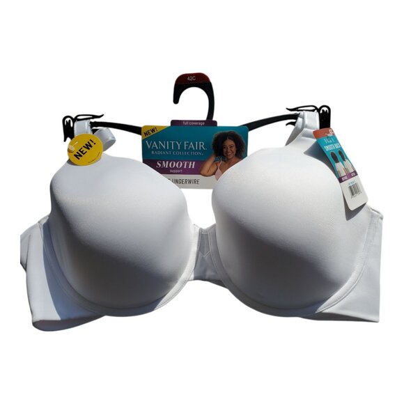 Vanity Fair SZ 42C Women's Underwire Full Coverage T-Shirt Bra White - Picture 6 of 7